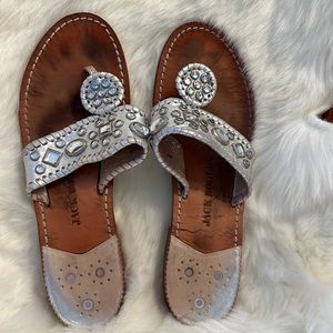 Jack rogers silver sandals size 9